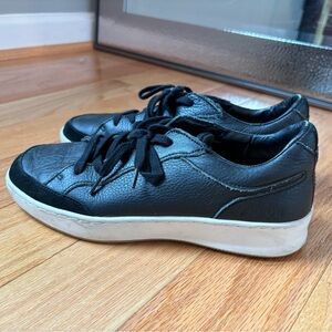 Arbor Ethos Women’s Sneakers Lace Up Black Leather Low Top Comfort Shoes Size 8
